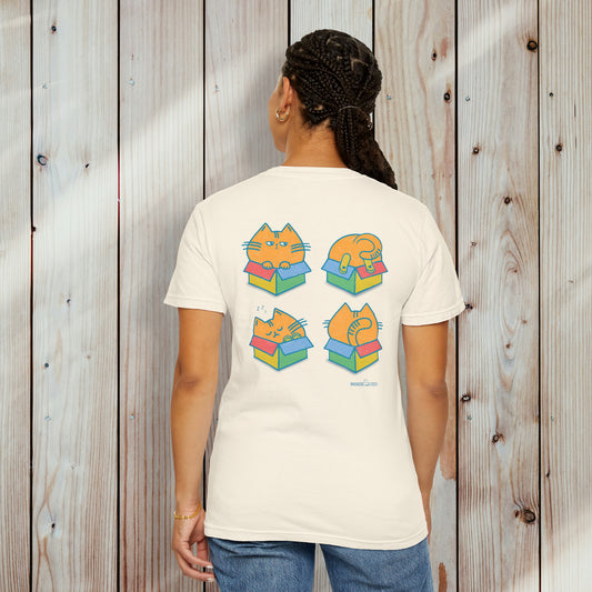 Box is My Happy Place — Orange Cat T-Shirt