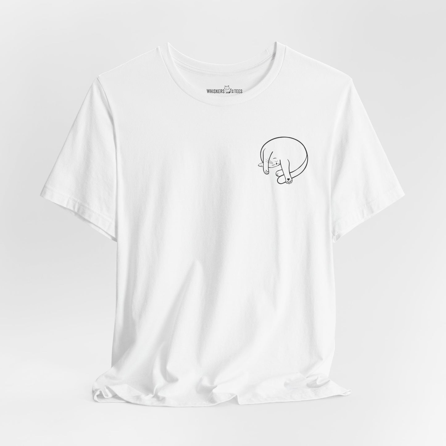 Cat Nap Tee — Curled Up Sleeping Cat