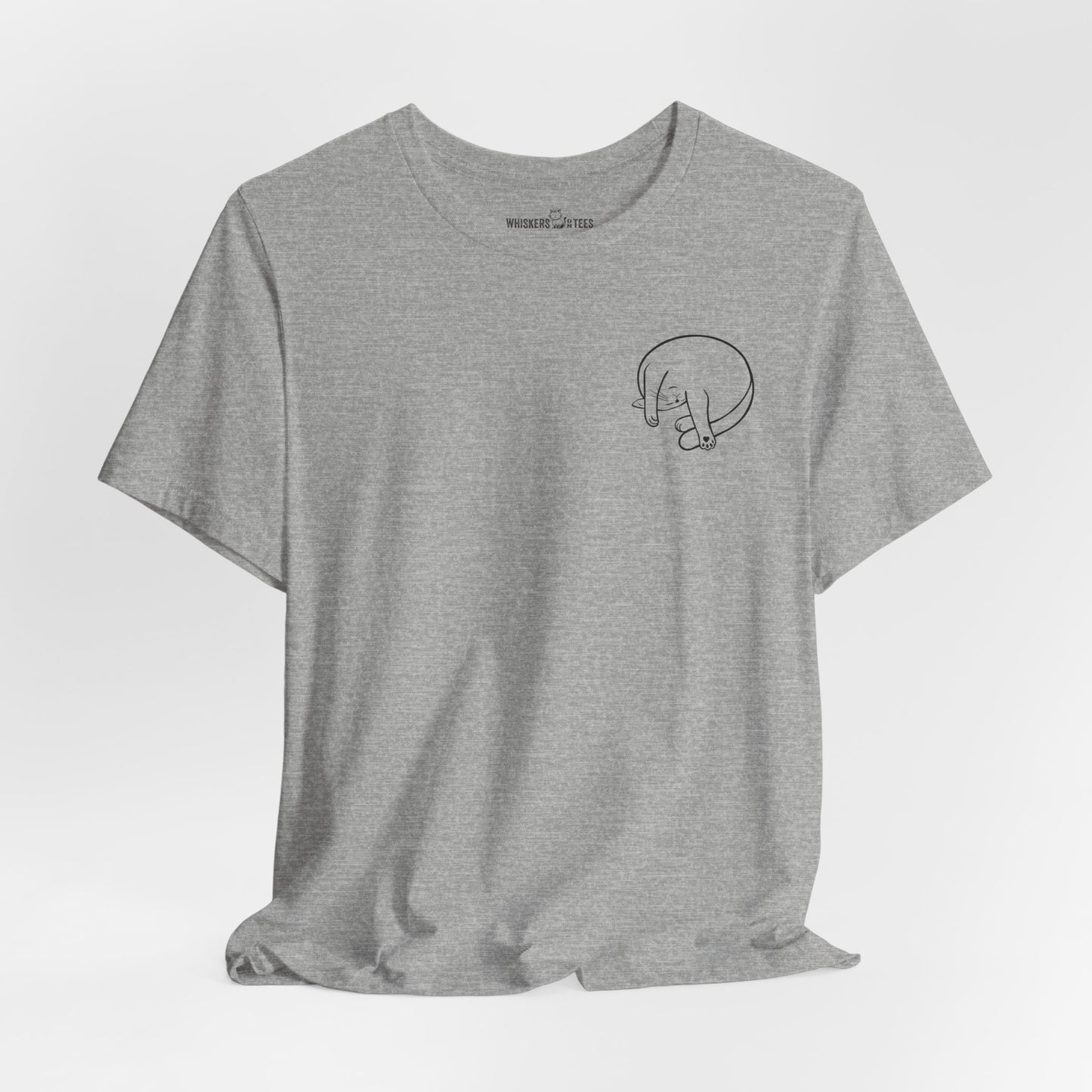 Cat Nap Tee — Curled Up Sleeping Cat