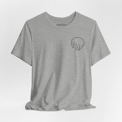 Cat Nap Tee — Curled Up Sleeping Cat