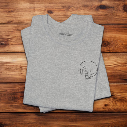 Cat Nap Tee — Curled Up Sleeping Cat